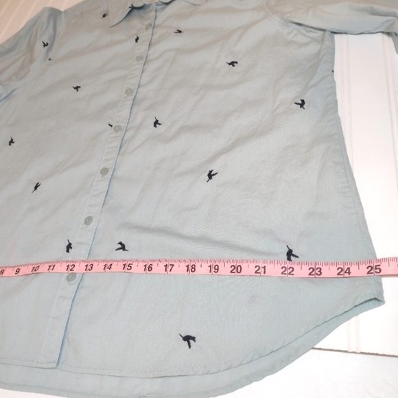 Christopher & Banks women's long sleeve navy hummingbird blouse size (XL) - Picture 10 of 12